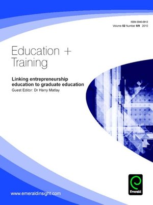 cover image of Education + Training, Volume 52, Issue 8 & 9
